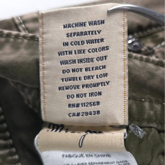 MISS ME TP5724S1 Skinny Designed in USA 🇺🇸 Olive Green Jeans Acid Wash Size 28 - Picture 11 of 12